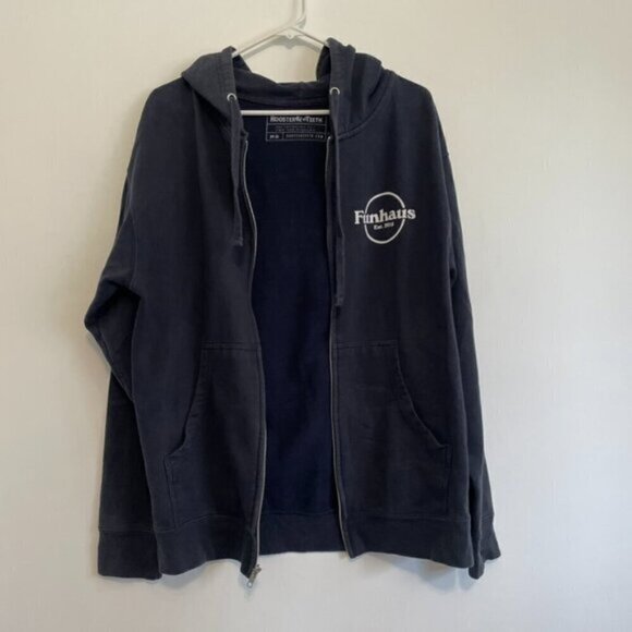 ROOSTER TEETH FUNHAUS Mens Navy Blue Double Sided Full Zip Hoodie Sweatshirt M - Picture 7 of 15